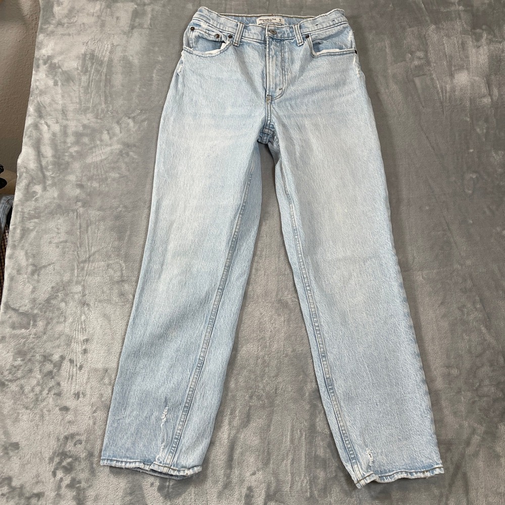 Abercrombie & Fitch Jeans 27/4S 90s Straight Ultra High Rise Curve Light Wash